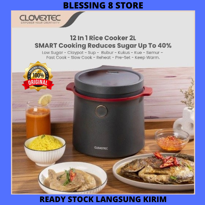 Clovertec Low Carbo Digital Rice Cooker 2 L Low Watt