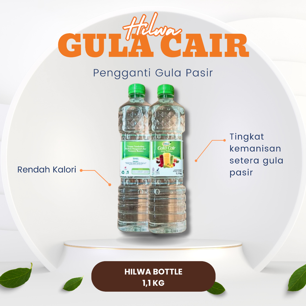 

Hilwa Gula Cair Fruktosa Alami Rendah Kalori 1,1 Kg Premium (Botol)