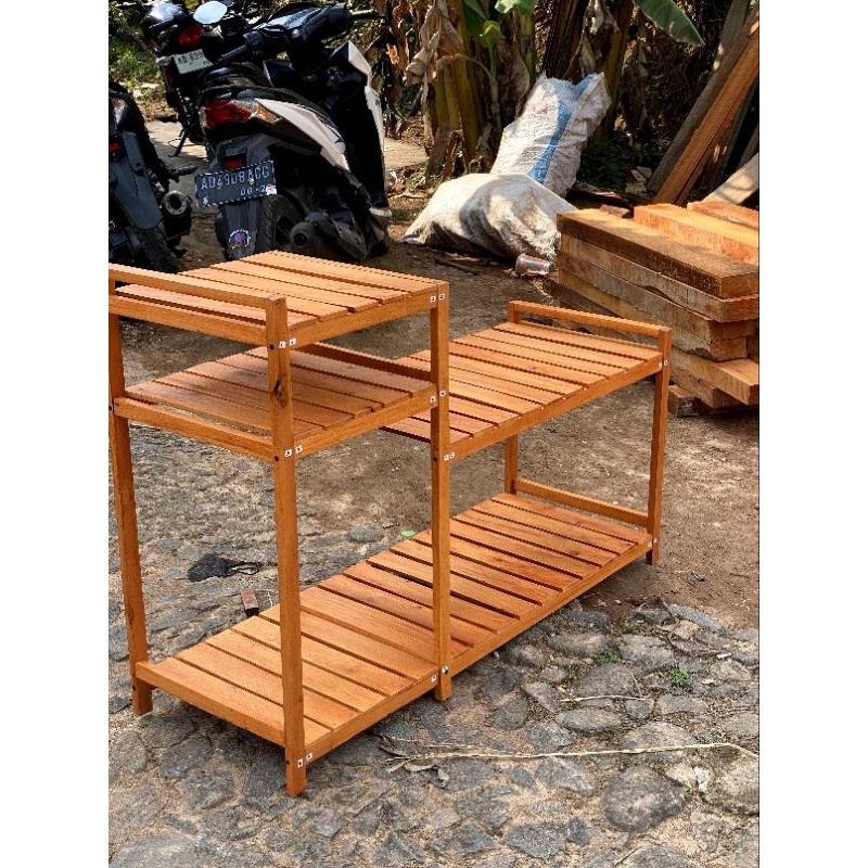 meja TV / KOMPOR dapur. meja kompor kombinasi untuk 2 tungku. kayu kuat masak, warna