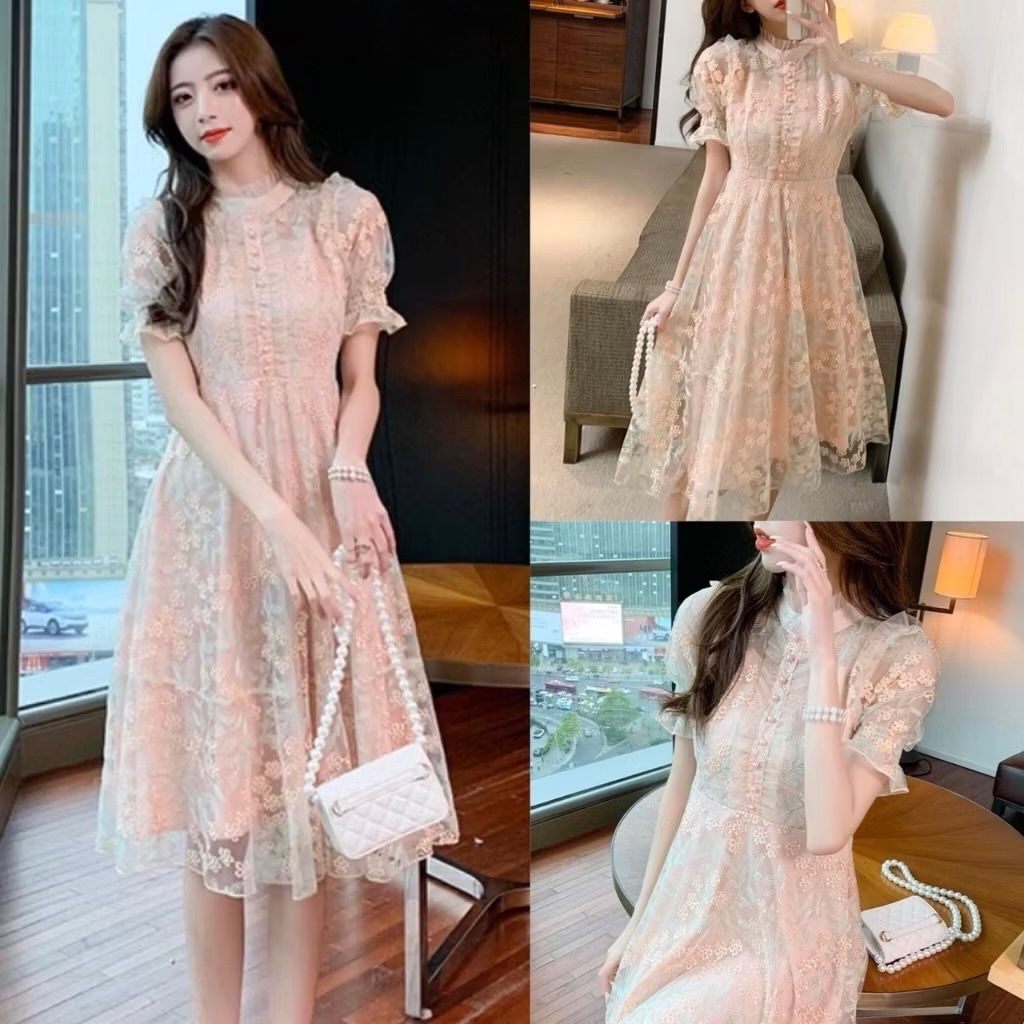 Tangerine Dream Premium Embro Dress IMPORT