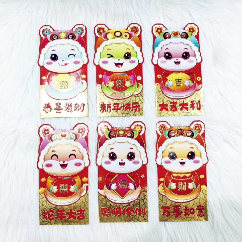 

Angpao Imlek Shio Ular 4075 Karakter Lucu Import Isi 6 Mix Motif