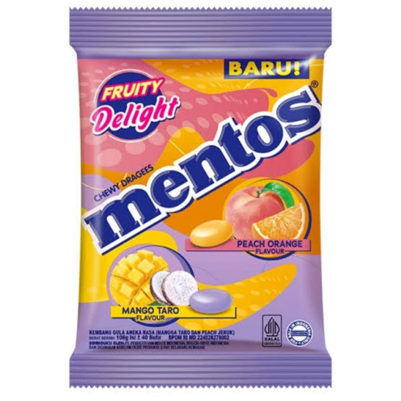 

MENTOS FRUITY DELIGHT ISI 45 PCS NETTO 108 GR