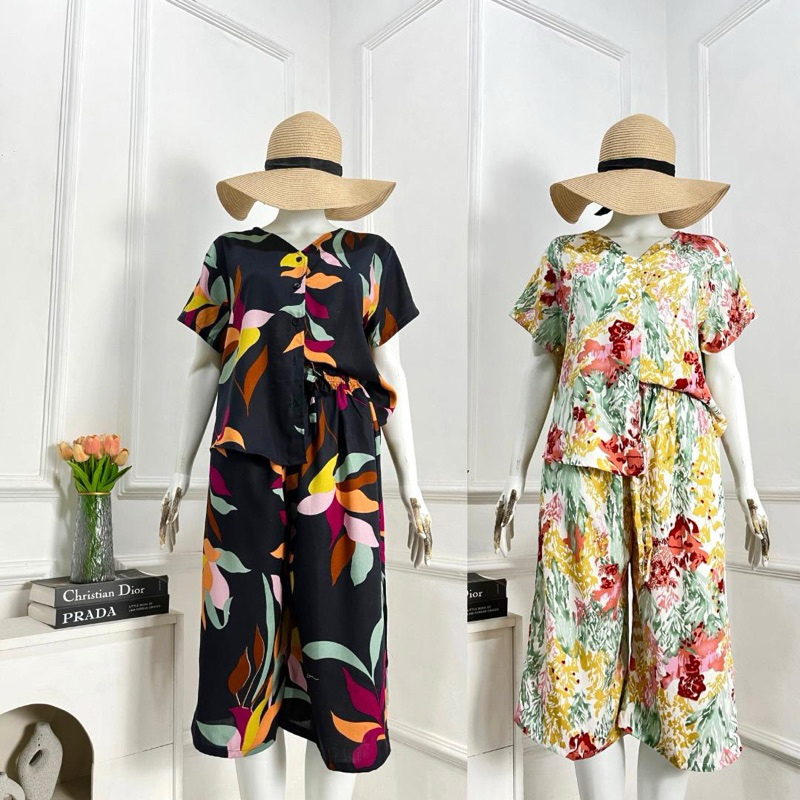 SYASA SET 7/8 PIYAMA RAYON/SET KEKINIAN/Baju tidur/setelan wanita rayon kekinian