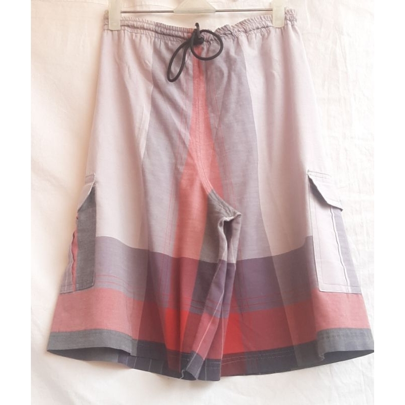 CELANA PENDEK JUMBO PRIA SANTAI SARUNG SAMPING TARTAN DEWASA PRELOVED PL PRE❤