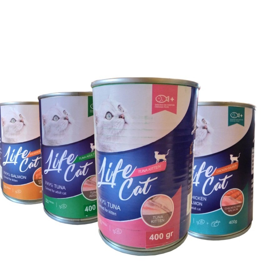 LIFE CAT KALENG 400gr Cat Food KALENG Life Cat | Wet food Kucing | Makanan Basah Kucing | Life Cat