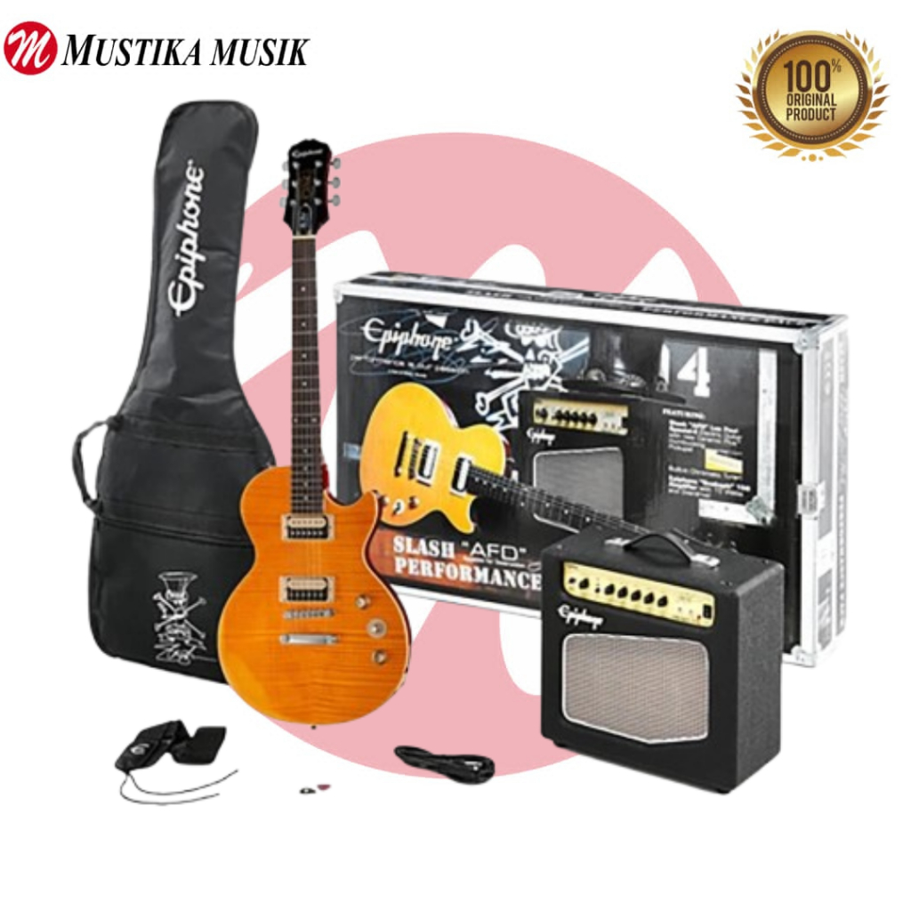 Gitar Elektrik E.G. EPIPHONE Slash "AFD" Les Paul Performance Pack, Appamber PPGS-ENA2AANH3EU