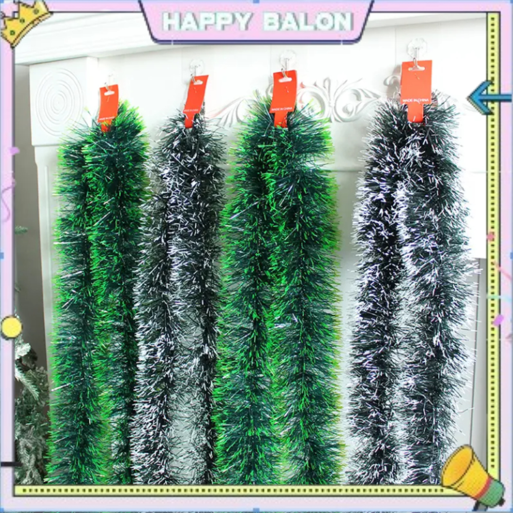 Slinger Natal Putih Salju / Selinger Natal Hijau Daun /Slinger Dekorasi Pohon Natal/ Slinger natal.