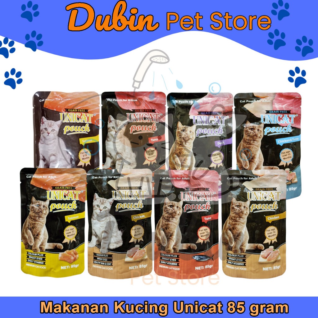 Makanan Kucing Basah Unicat wet food  Sachet/pouch 85 gram | Wet Food kucing termurah
