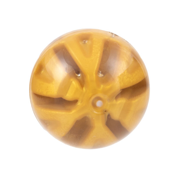 Lego Trans - Clear Part 92534pb01 Ball, Hard Plastic 19mm D. with Molded Pearl Gold Slotted Inner Ba