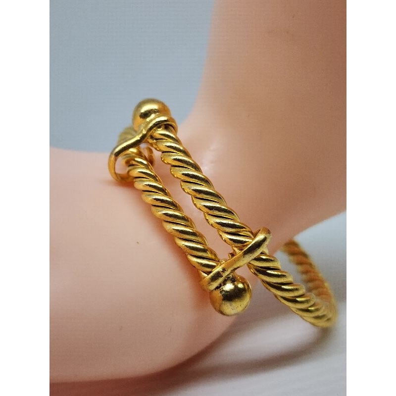 Gelang lilit tinju lapis emas 24k