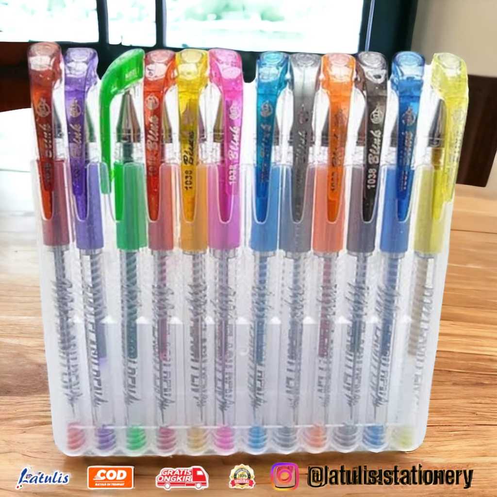 

Pulpen gliter Tozhca TZ 001 (12 Warna)