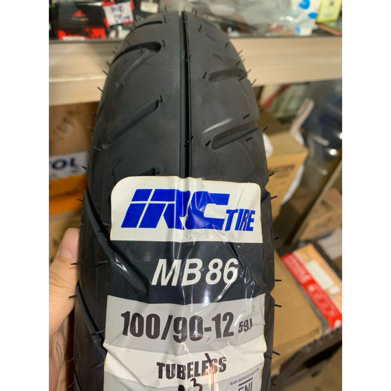 BAN IRC ~ TUBELESS~ 100/90/12 SCOPY DEPAN R12~ FREEGO/GENIO (MB86 & NR82) ~BAN STD