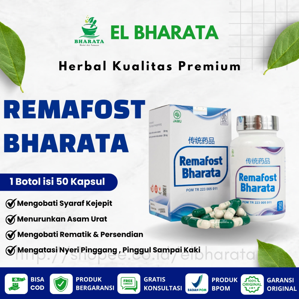 Remafost Bharata Obat Herbal Nyeri Urat Syaraf Kejepit Rematik Asam Urat Oestoporosis Saraf Kejepit