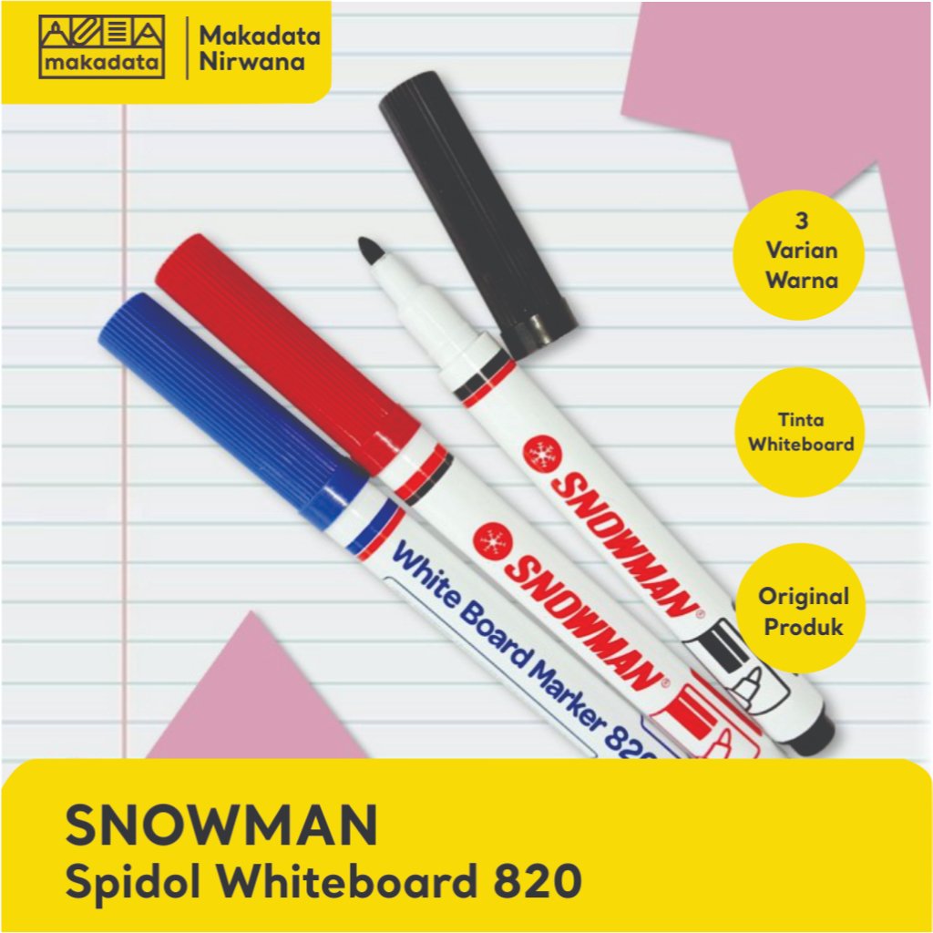 

SNOWMAN SPIDOL WHITEBOARD MARKER 820 (1PCS)