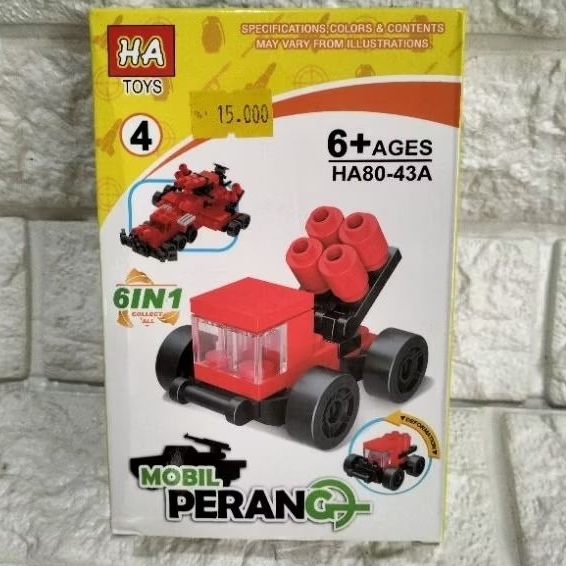 mainan Lego brick mobil perang murah