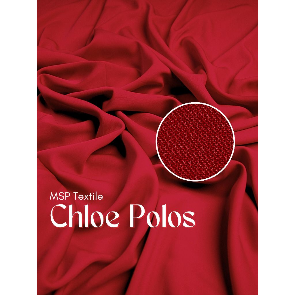 KAIN CHLOE POLOS BAHAN POLYESTER UNTUK CELANA ROK DRESS GAMIS TUNIK BLAZER OUTER