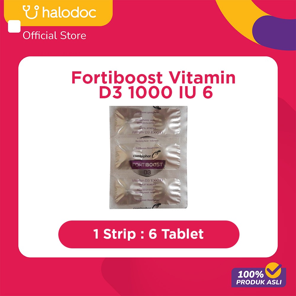 Fortiboost Vitamin D3 1000 IU 6 Tablet Kunyah