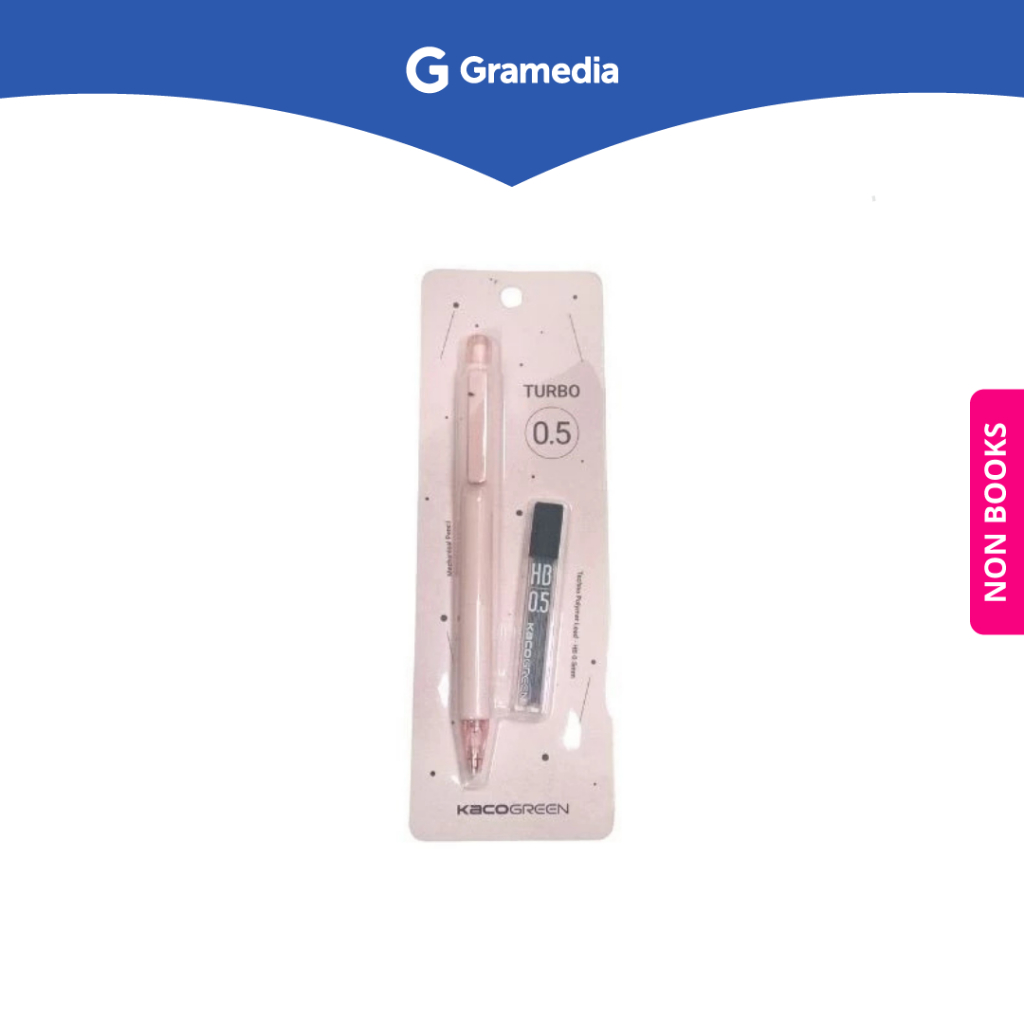 

Gramedia Depok - KACO TURBO MECH PENCIL 0.5 SET WITH REFILL HB PINK