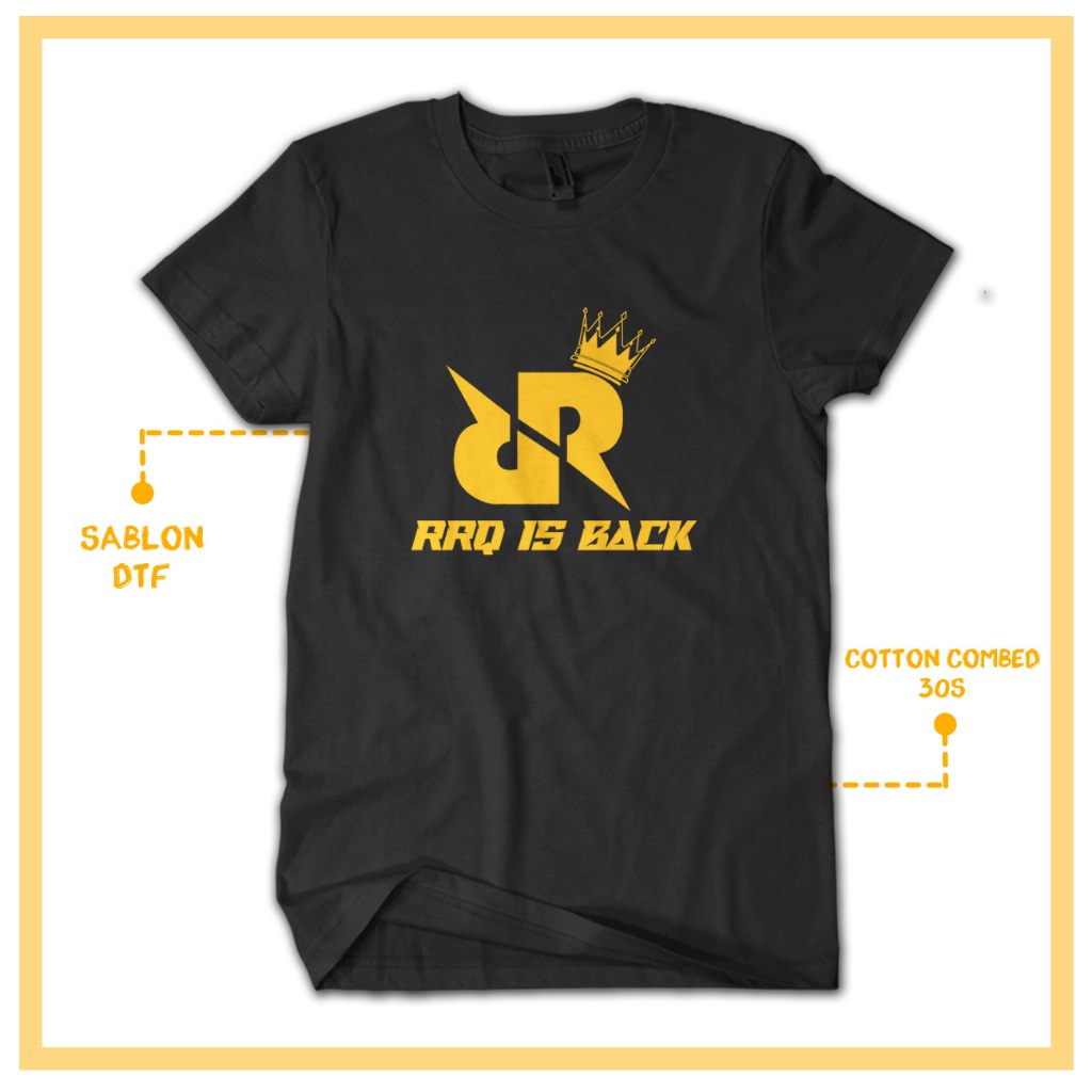 KAOS DISTRO RRQ IS BACK GAME MLBB VIRAL TERLARIS NIDARSTORE