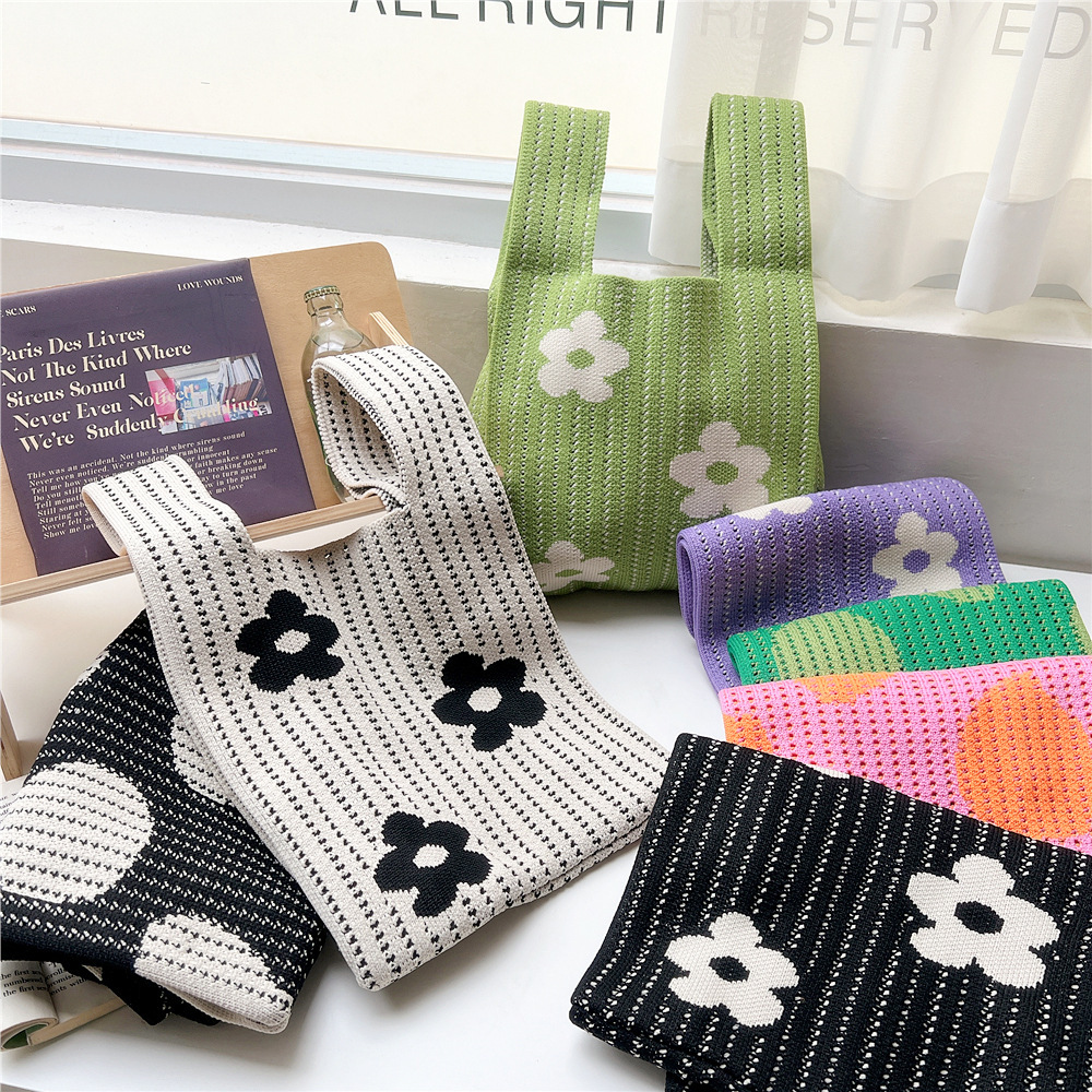 PREMIUM KNITTED BAG IMPORT BANGKOK / KOREAN BAG TAS RAJUT AESTHETIC  / TAS BEKAL UNIK LUCU / TAS PIK