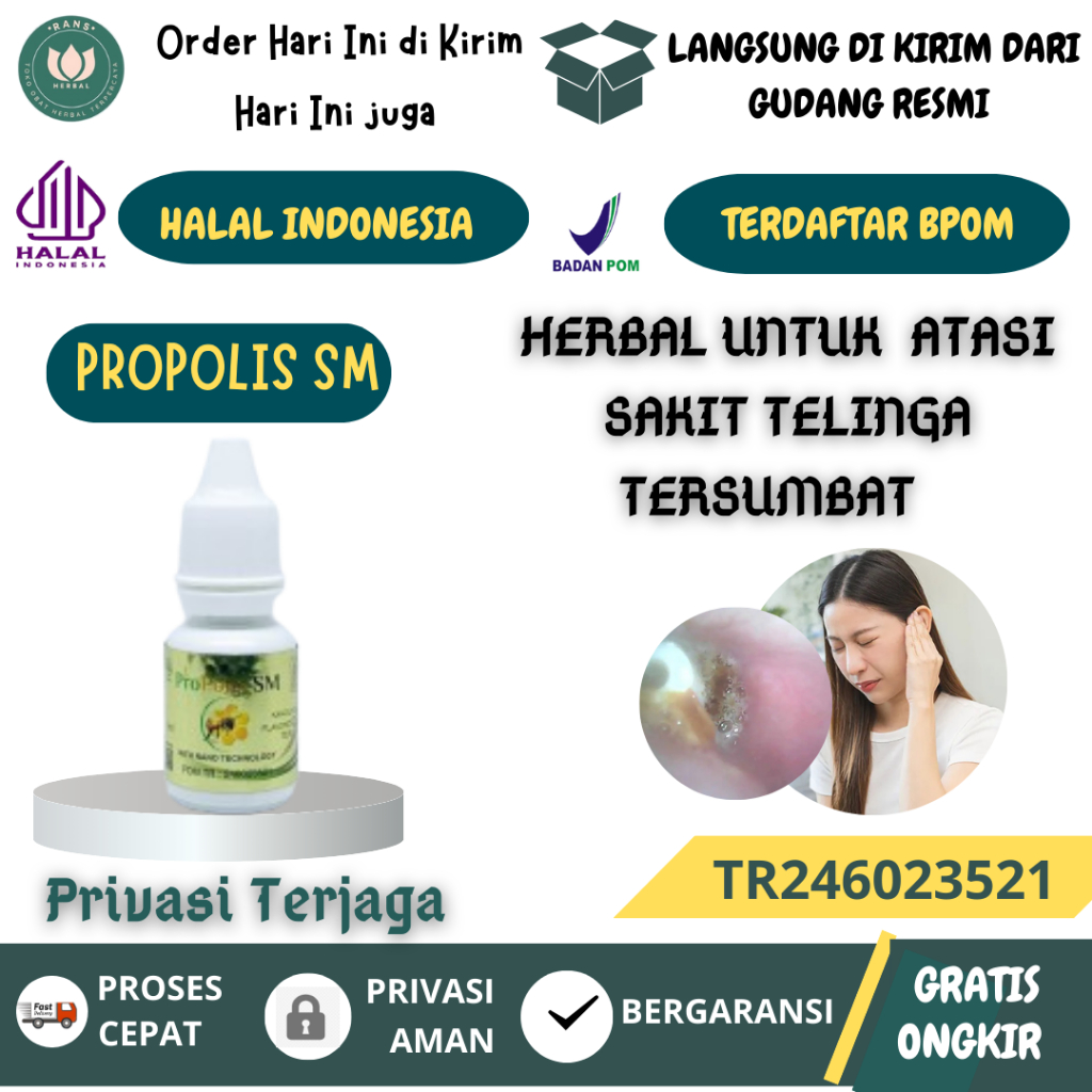 PROPOLIS SM Obat Tetes Telinga Obat Telinga Tersumbat Obat Telinga Berdenging Obat Telinga Berair Ob