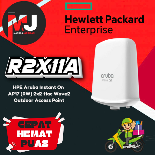 HPE Aruba R2X11A Instant On AP17 (RW) 2x2 11ac Wave2 Outdoor Access Point