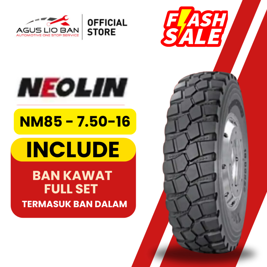 JUAL BAN TRUCK 750 R16 NEOLIN NM85 Ban TRUK DOUBEL Kawat Full set 7.50-16