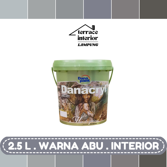 Cat Tembok Interior Danapaint Danacryl Warna Abu 2.5 L