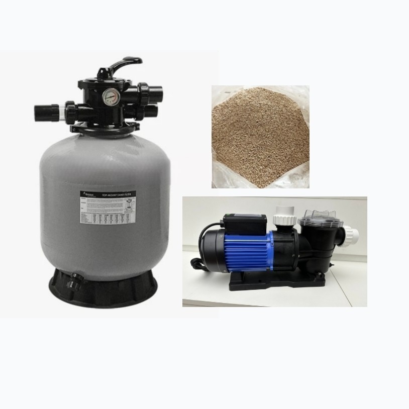 PAKET SAND FILTER KOLAM RENANG EMAUX P350 DAN POMPA STP 50 + PASIR