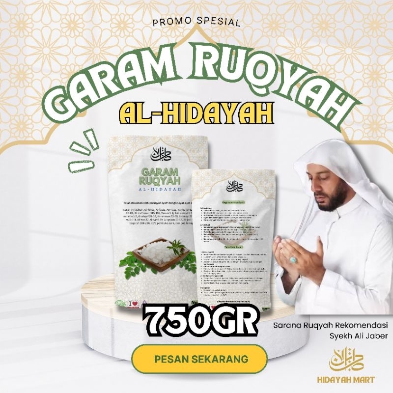 

GARAM RUQYAH AL-HIDAYAH 750gr | Solusi sulit Rejeki, sulit Jodoh dan Aura gelap | Pelindung jiwa & Pengundang berkah