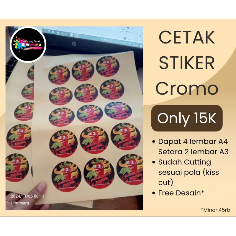 

CETAK STIKER LABEL BAHAN CROMO