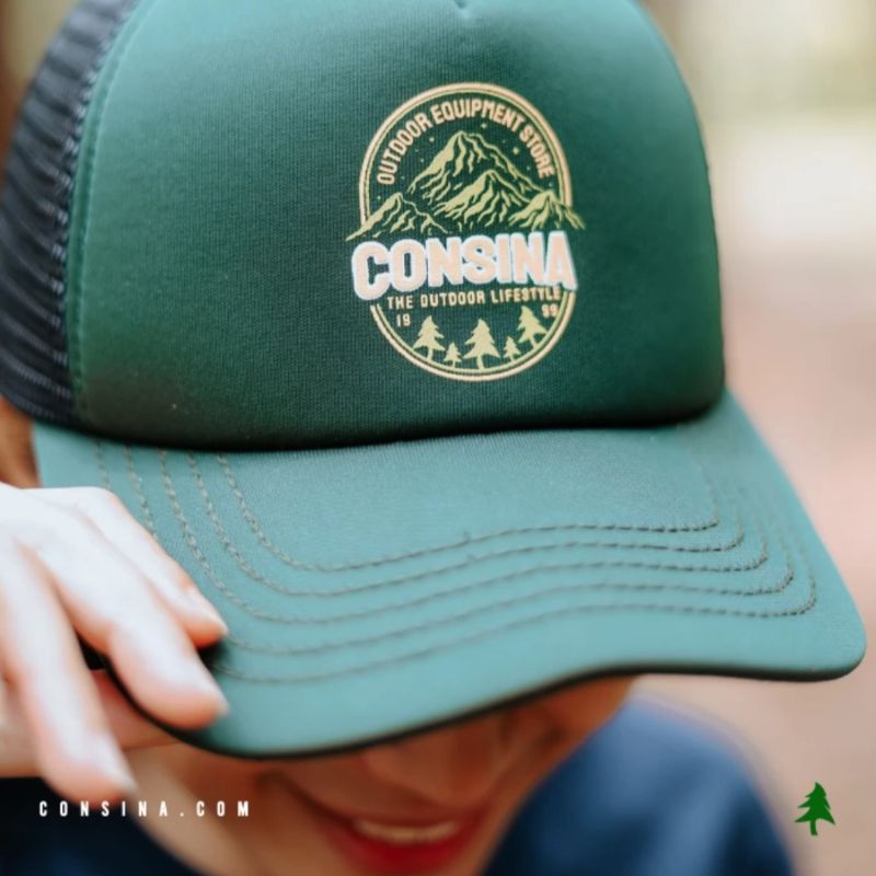 Topi jaring trucking consina topi mendaki hiking harian pria wanita