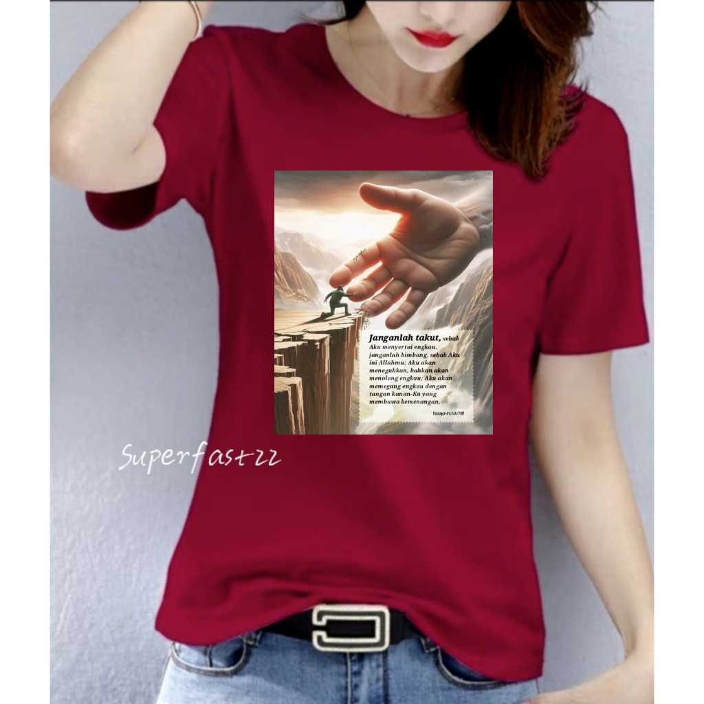 COD KAOS FIRMAN YESAYA 41:10 TERBARU/KAOS TRENDY/POLOS PRIA DAN WANITA