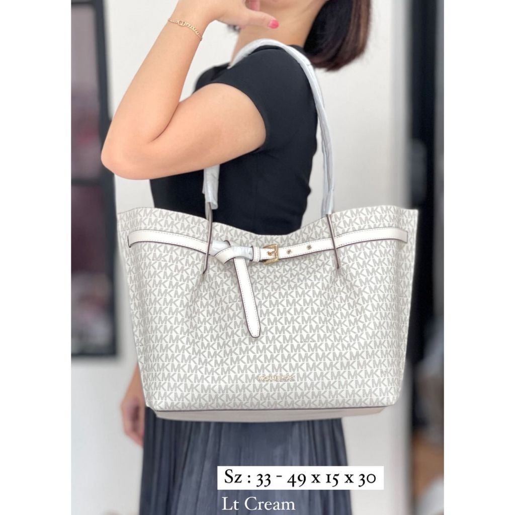 MK EMILIA TOTE LT CREAM