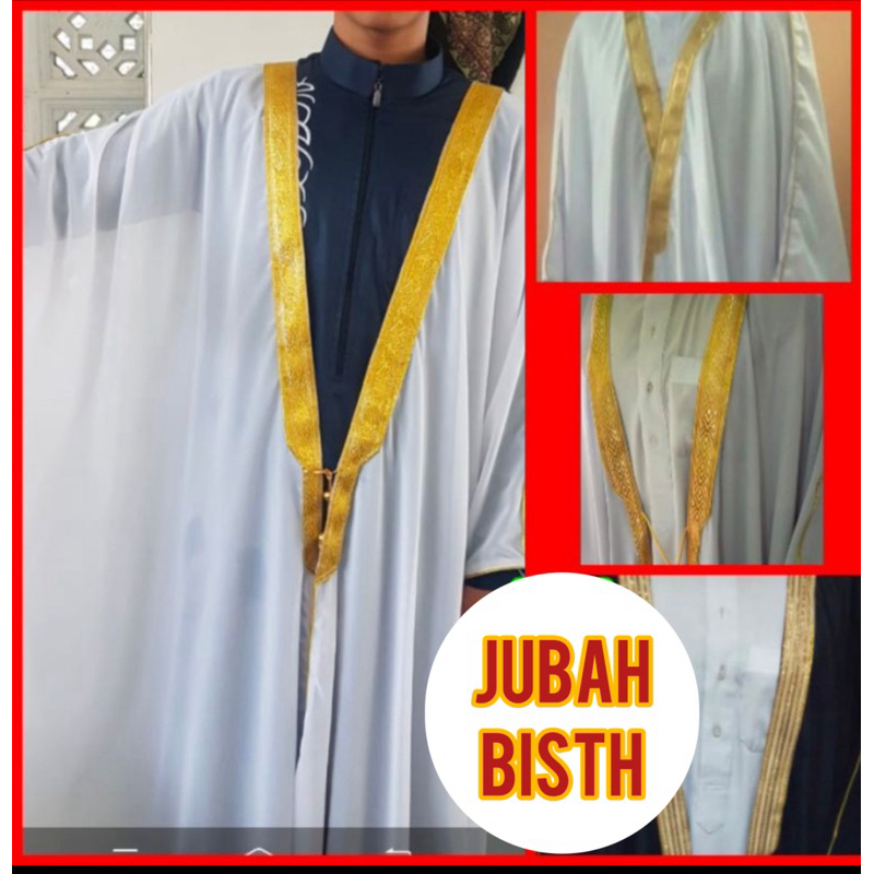 jubah luaran luar habaib mishlah ustad bisth jas pria musiim