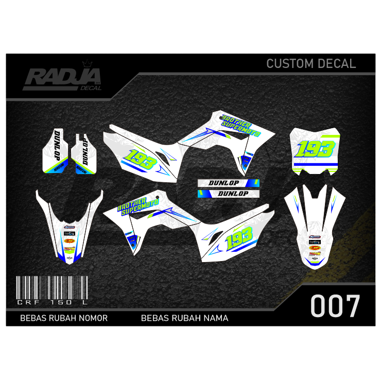 DECAL STICKER CRF 150 L (007) DEKAL STIKER FULLBODY 2017 2018 2019 2020 2021 2022 2023 2024 MERAH KU