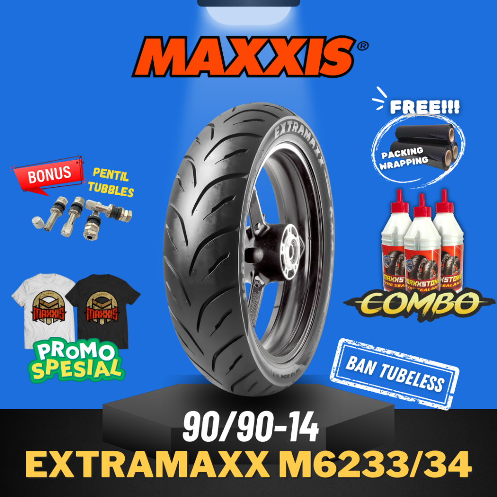 [READY COD] MAXXIS EXTRAMAXX RING 14 / BAN MAXXIS 90/90-14 / 90-90-14 BAN TUBELESS BAN LUAR / BAN MO