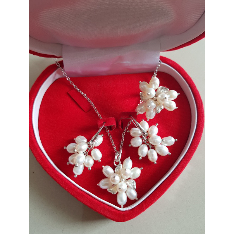 Set Perak Mutiara Tawar