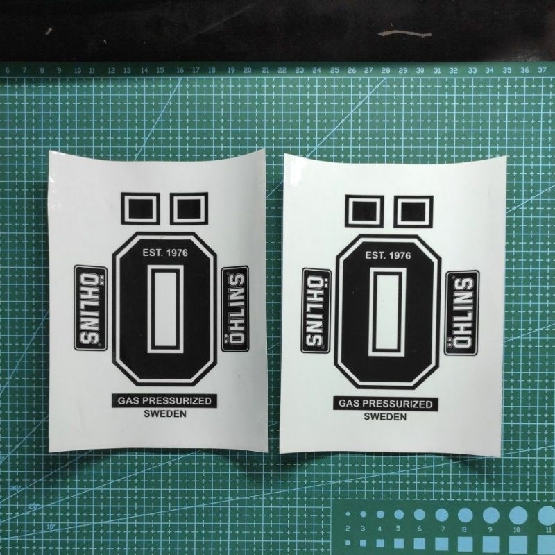Sticker Stiker shock USD Ohlins SE Gas Pressurized BIG