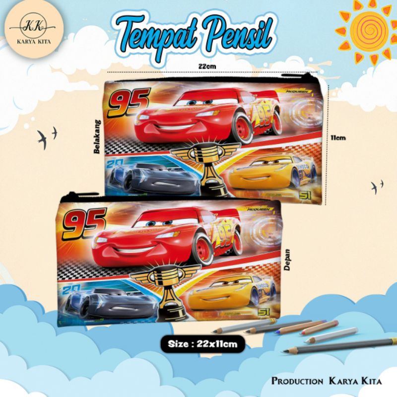 

Tempat Pensil Karakter Anime Anak Laki Laki CARS Kode 03