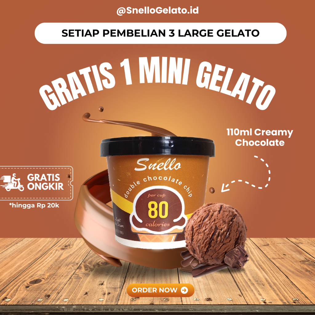 

Snello Gelato - Beli 3 (L) GRATIS 1 (S)