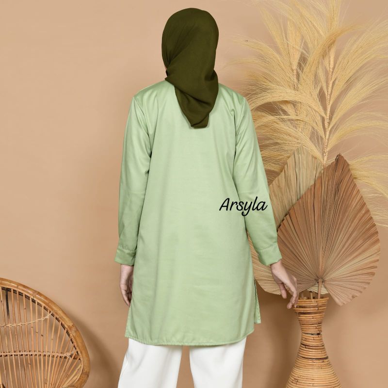 TUNIK TOYOBO PREMIUM IMPORT POLOS/TUNIK TOYOBO/TUNIK JUMBO/TUNIK WARNA SAGE