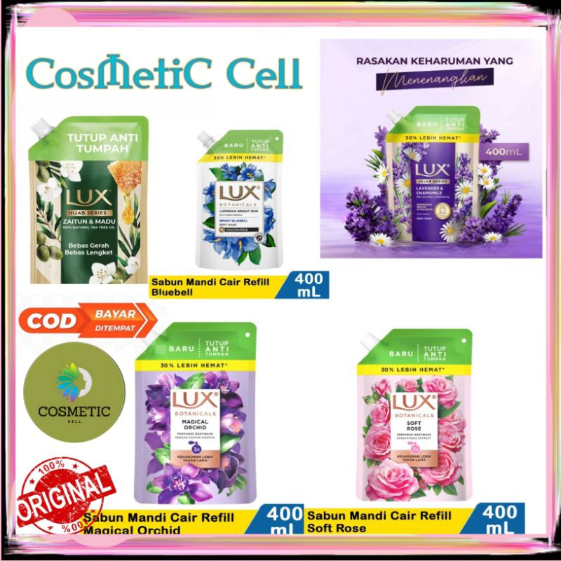 LUX  BODYWASH SABUN MANDI CAIR REFFIL 450 ML