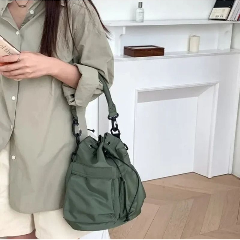 (OPEN PO) Bucket Bag Nylon Tas Selempang ala Porter
