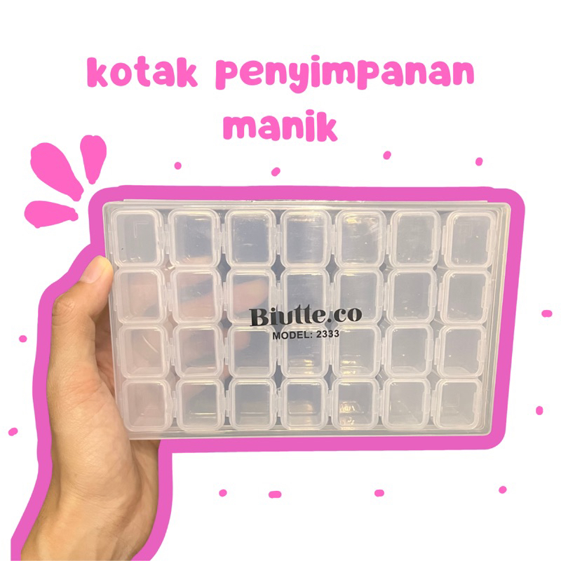 kotak penyimpanan manik 24 sekat/BOX MANIK 24 SEKAT