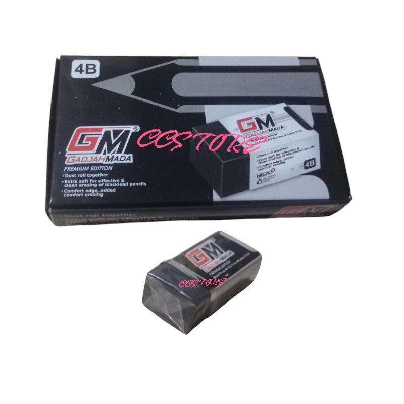 

GM Penghapus Pensil Warna Hitam Soft Eraser 1 Pak
