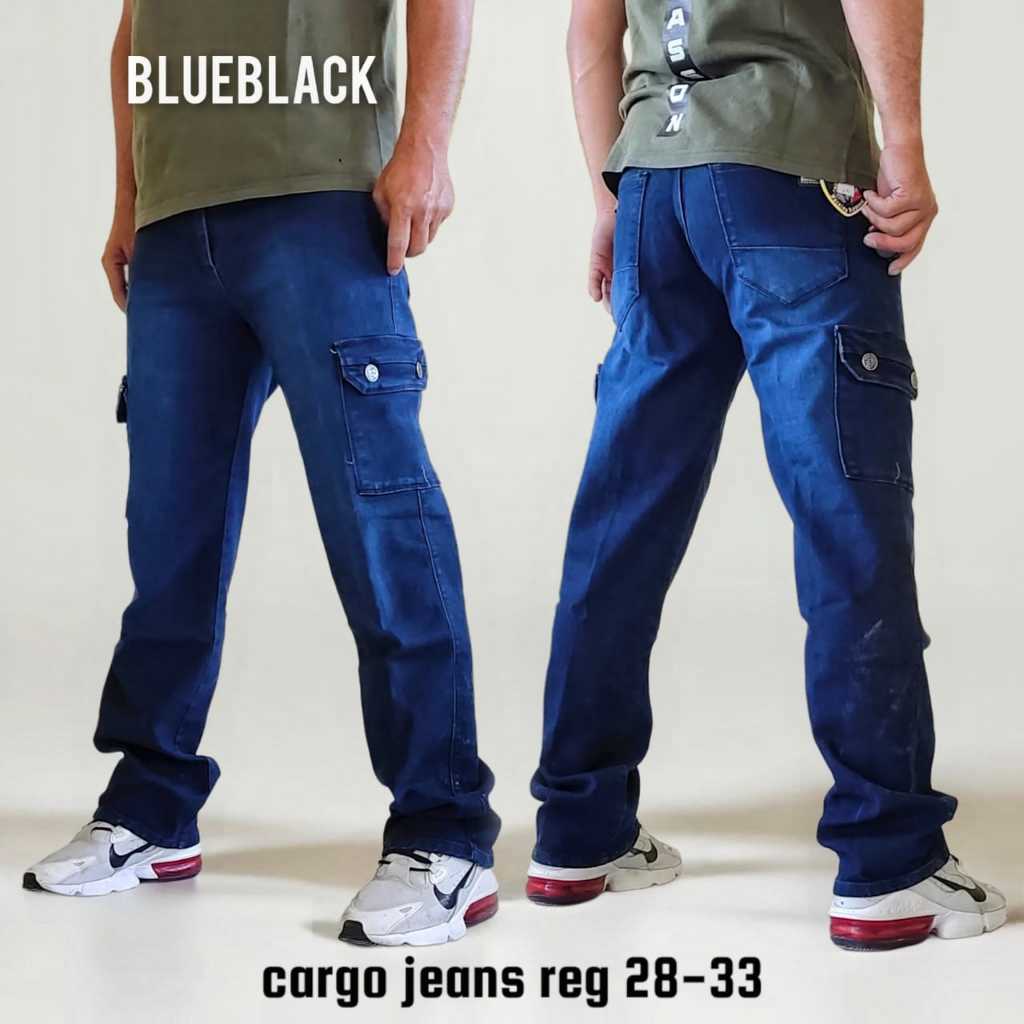 VWD-Celana-Panjang Cargo Jeans-Jeans Cargo Gombrang Pria-Cargo Panjang Pria
