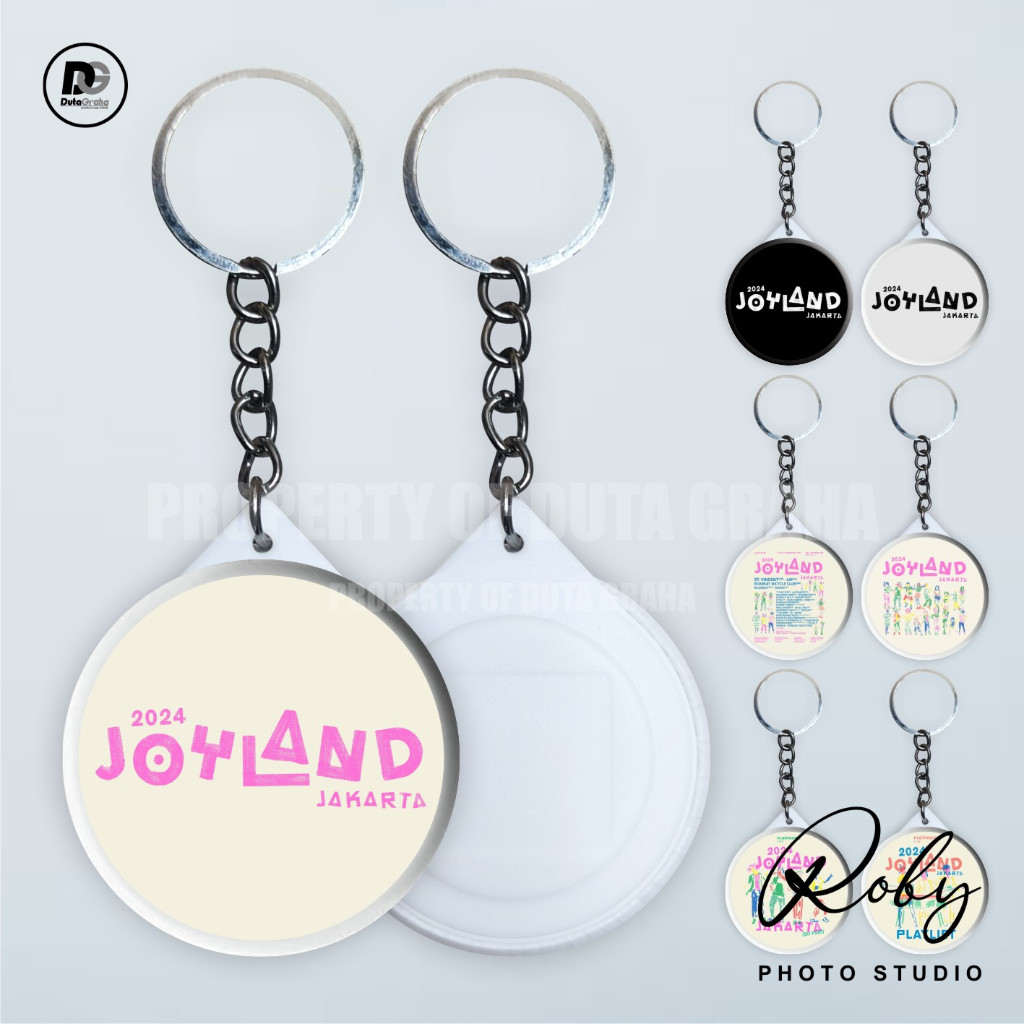 [KEYRING PRESS] JOYLAND FESTIVAL JAKARTA Gantungan Kunci Aksesoris Souvenir GBK MUSIK PENSI SENI