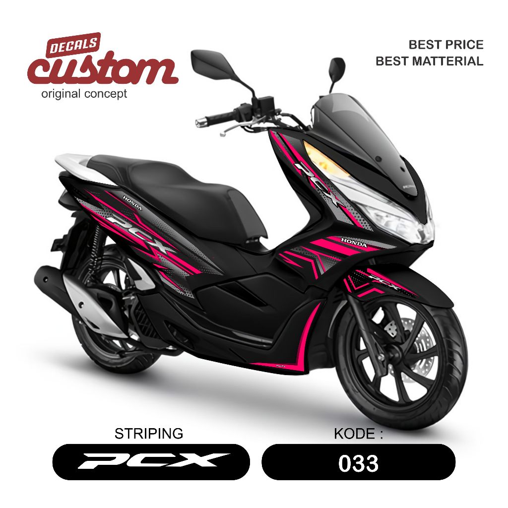 stiker body premium  honda pcx abs 150 striping hoda pcx150 variasi stiker motor pcx non abs