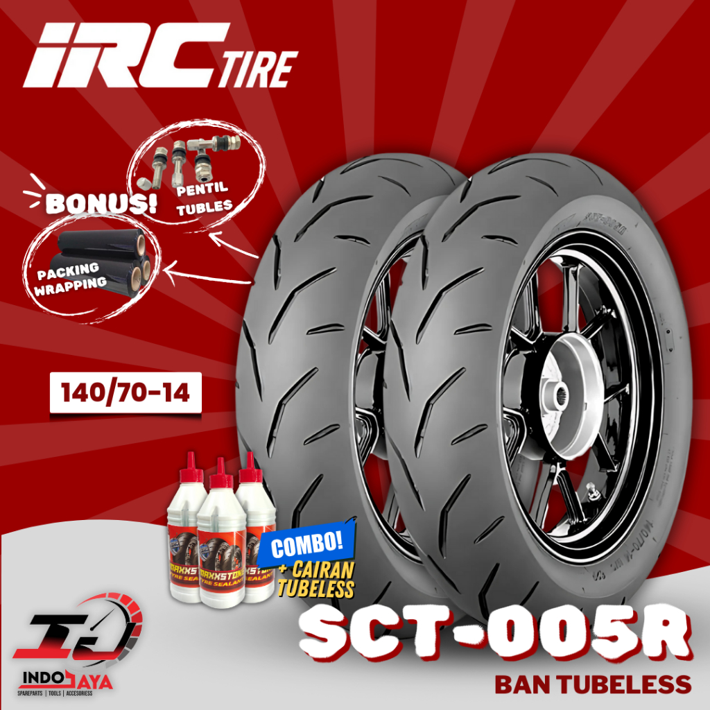 [READY COD] BAN LUAR TUBELESS IRC SCT 005R [REAR] (110/80-14) BAN BELAKANG AEROX / PCX / VARIO 150 /